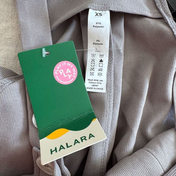 Halara Adjustable Strap Button Multiple Pockets Waffle Casual Overalls - Picture 9 of 10